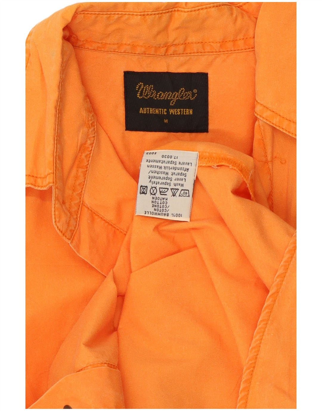 Wrangler Chemise à manches courtes pour homme en coton orange moyen