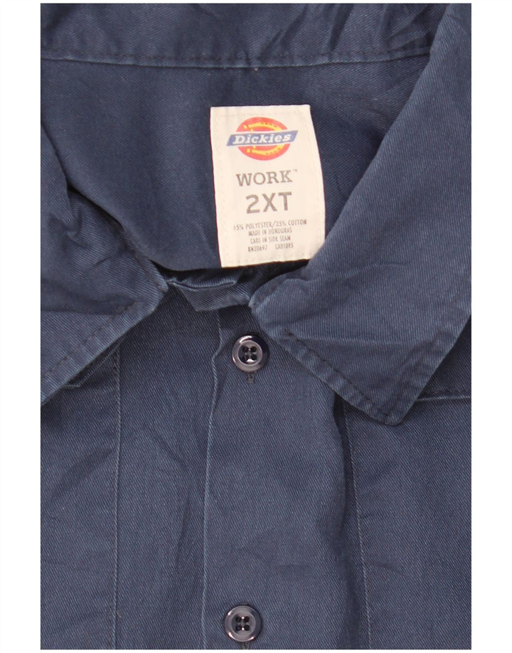 DICKIES Chemise à manches courtes pour homme 2XL Bleu marine Polyester