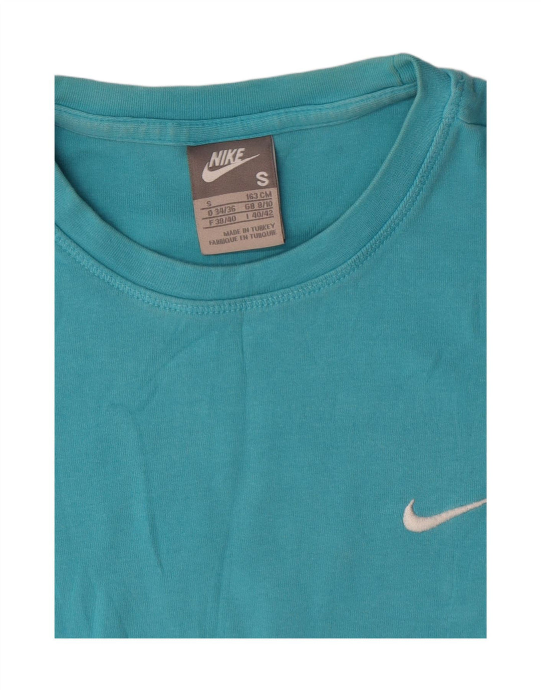 Nike T-shirt pour femme UK 8/10 Petit Bleu