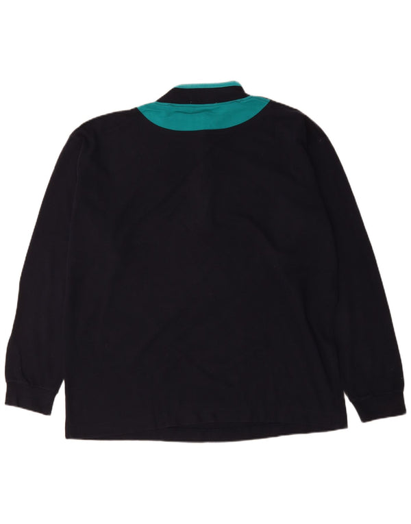 Fila Haut de survêtement à col zippé pour homme IT 54 XL Bleu marine Colourblock