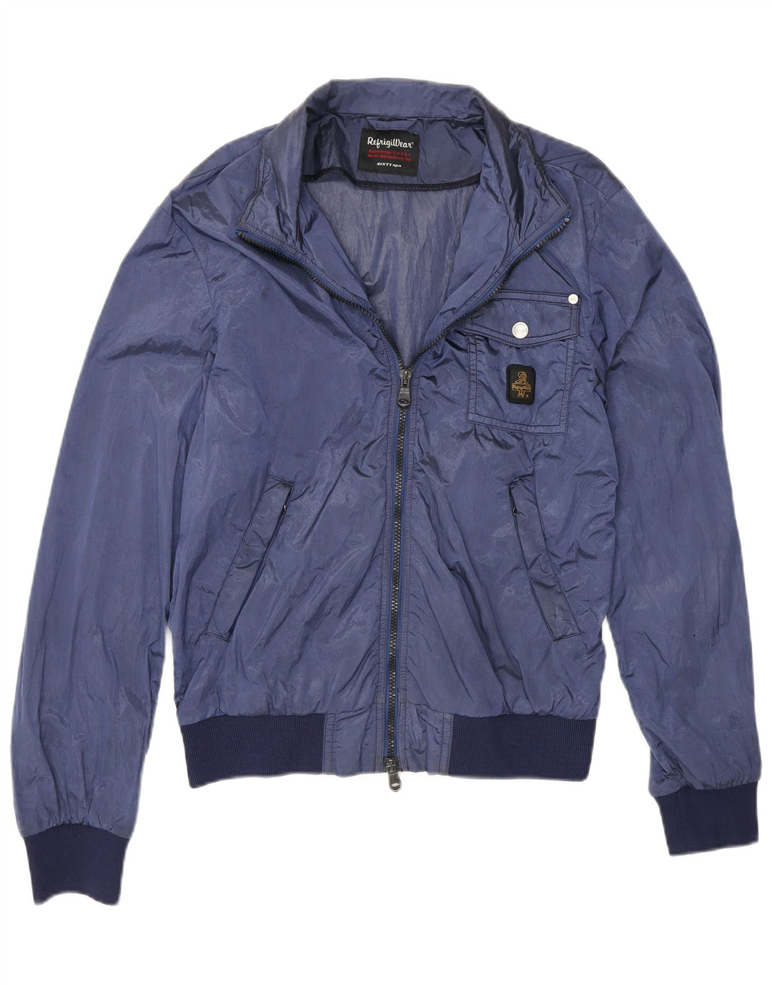 Refrigiwear Veste Bomber Homme IT 46 Petit Bleu Colorblock Polyamide
