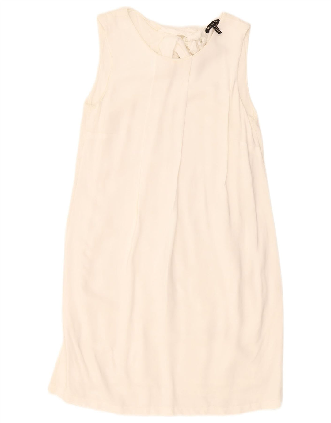 Massimo Dutti Robe droite sans manches pour femme UK 10 Petit Blanc