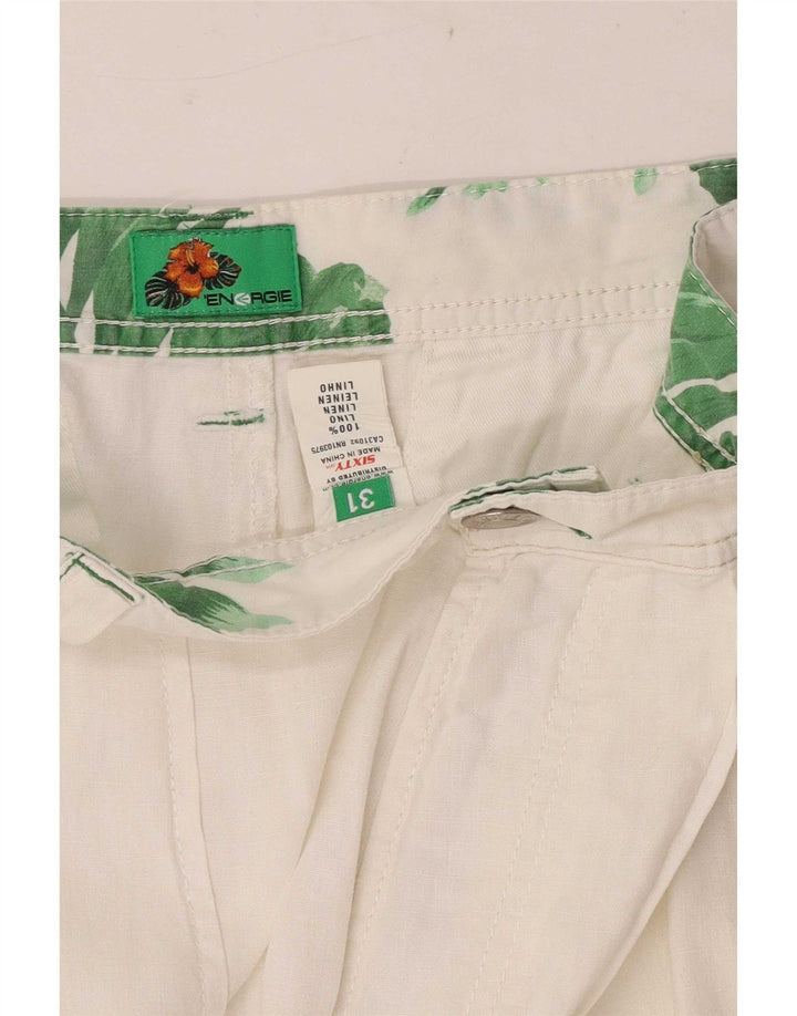 Energie Short Cargo Homme W31 Lin Blanc Moyen