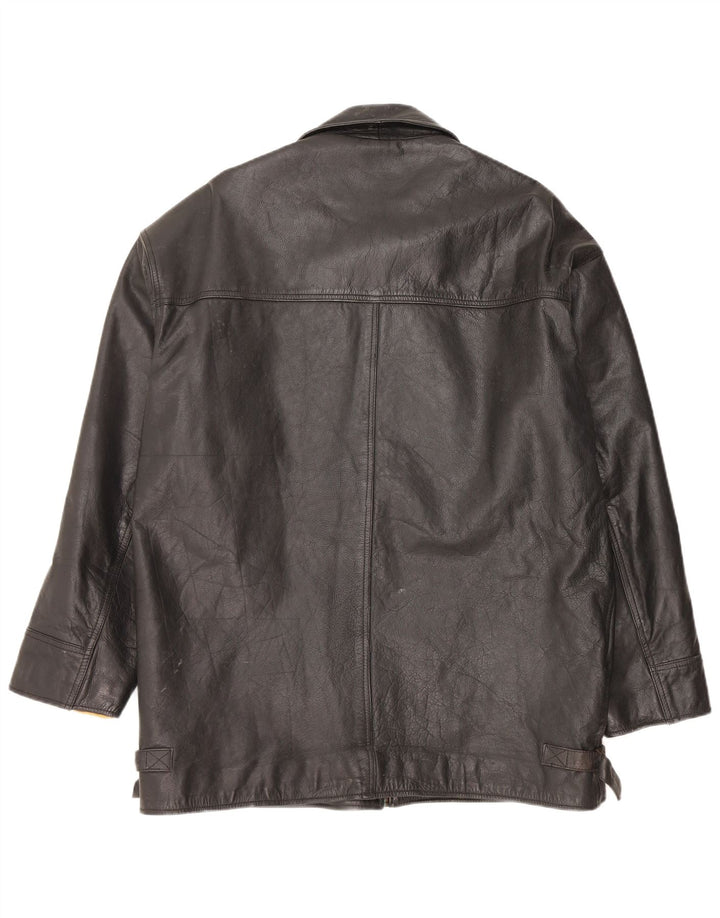 Veste en cuir homme vintage UK 42 XL Cuir noir