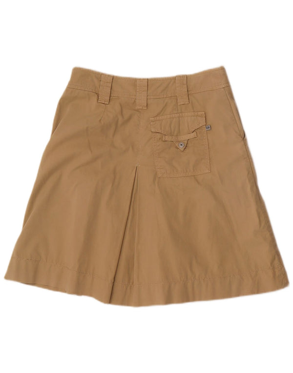 Sergio Tacchini Womens A-Line Skirt IT 40 Small W28 Beige Cotton