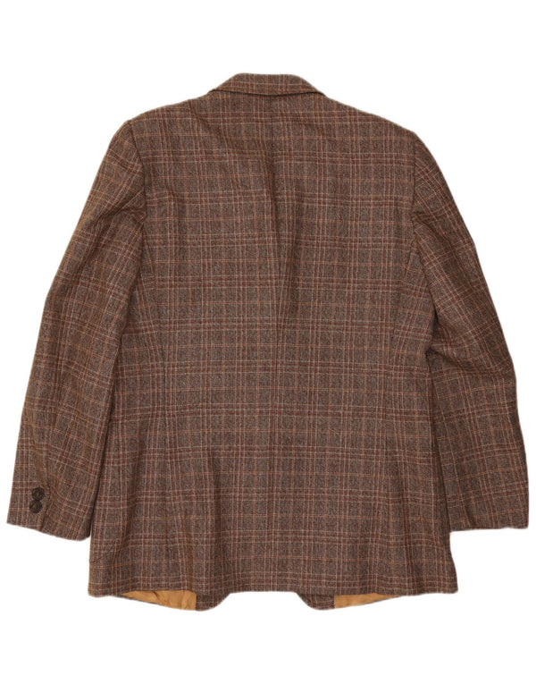 Sir Henry's Veste blazer à 2 boutons pour homme UK 40 Grand carreaux marron
