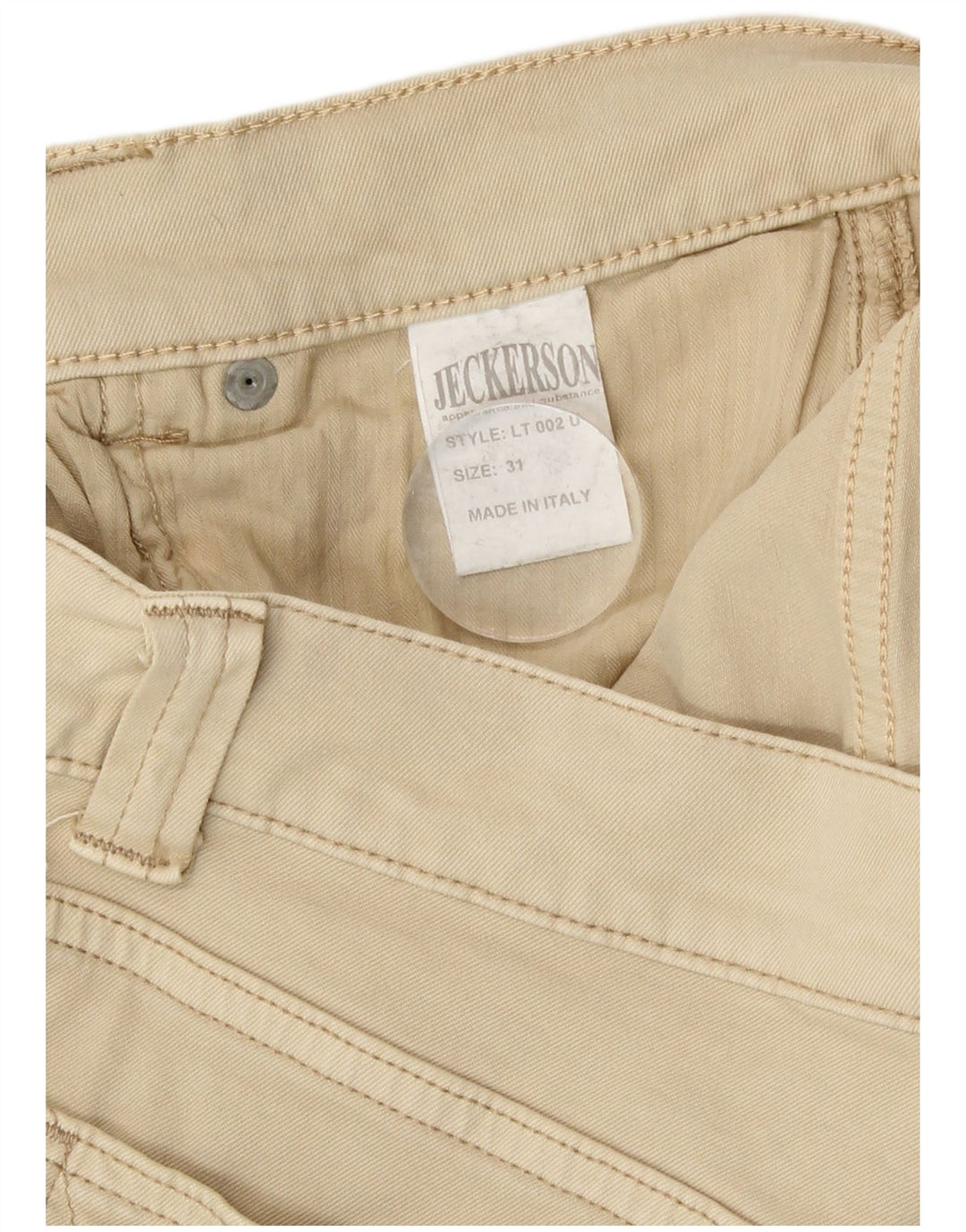 Jeckerson Jean fuselé homme W31 L31 coton beige
