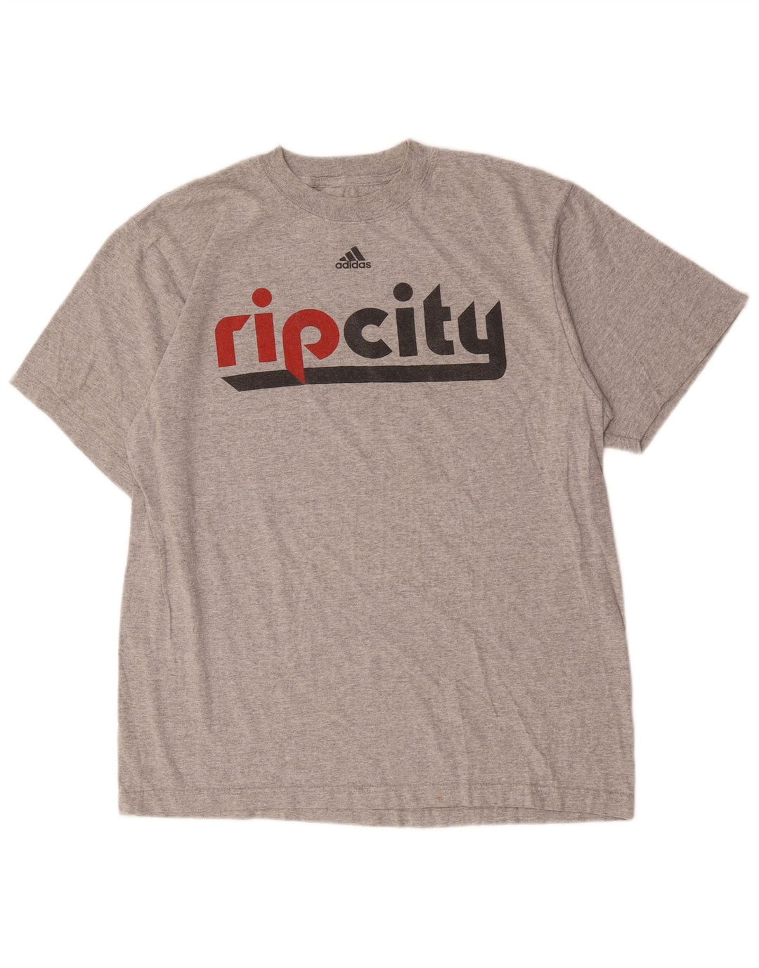 Adidas T-shirt graphique pour hommes, grand, gris, coton