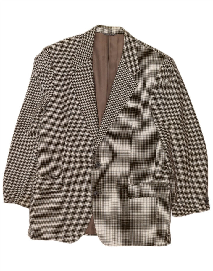Policarpo Veste Blazer 2 Boutons pour Homme UK 38 Pied-de-Poule Gris Moyen