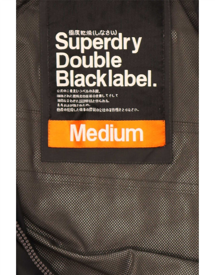Superdry Veste de Pluie Homme UK 38 Medium Noir Nylon