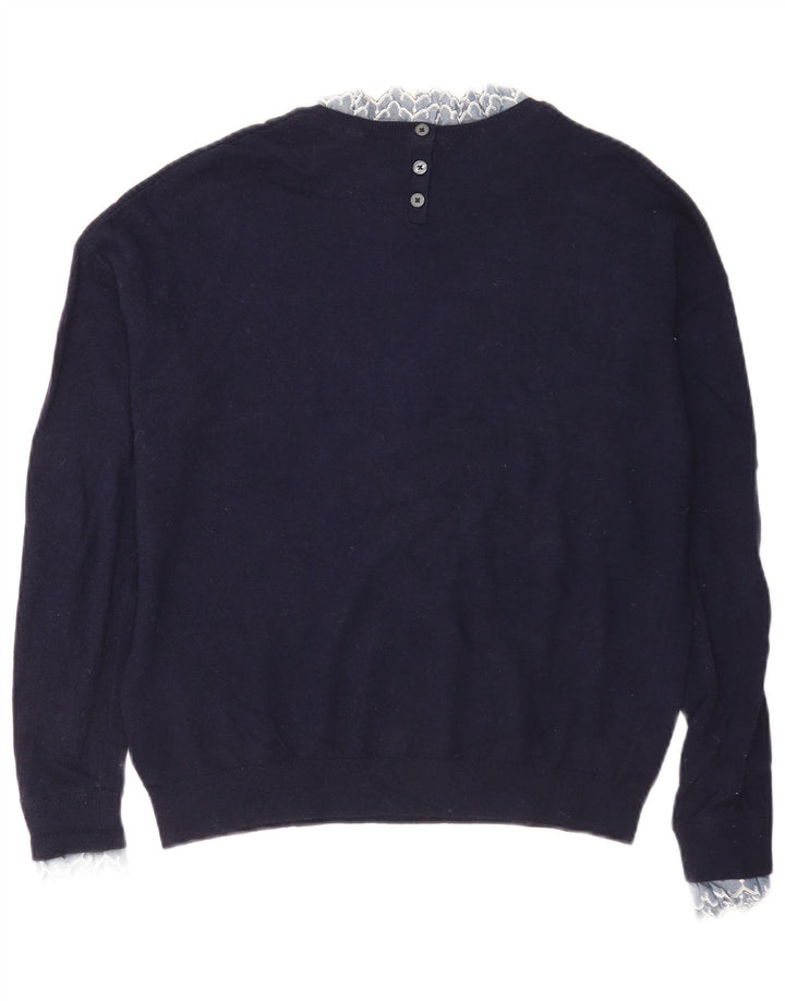 Boden Pull surdimensionné à col roulé pour femme UK 10 Small Bleu marine