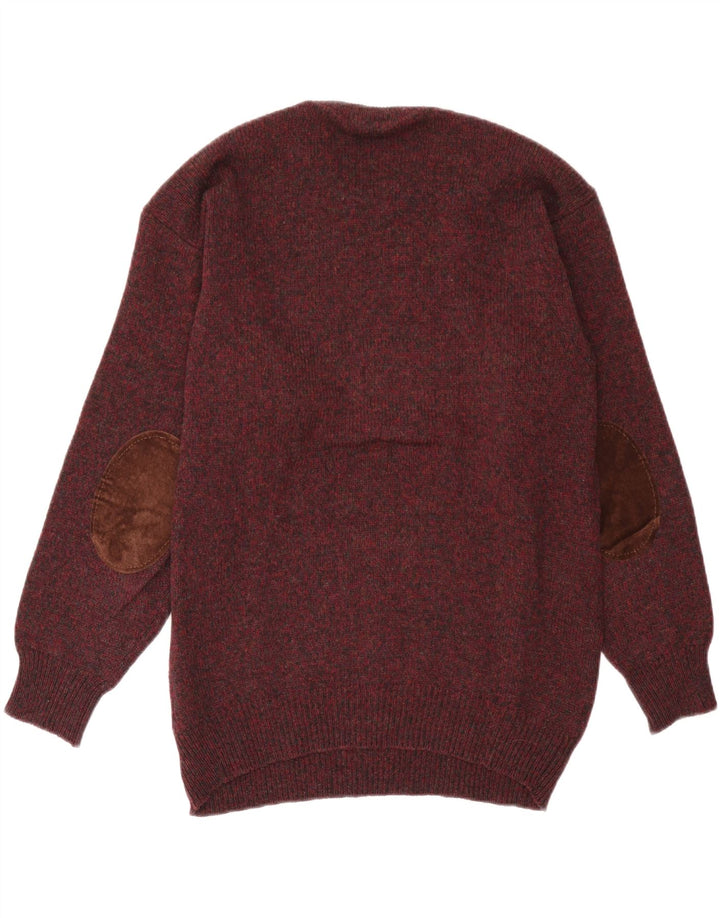 Trussardi Pull Col Rond XL Bordeaux Moucheté Homme