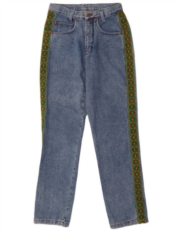 General Company Jean droit femme W30 L33 bleu géométrique