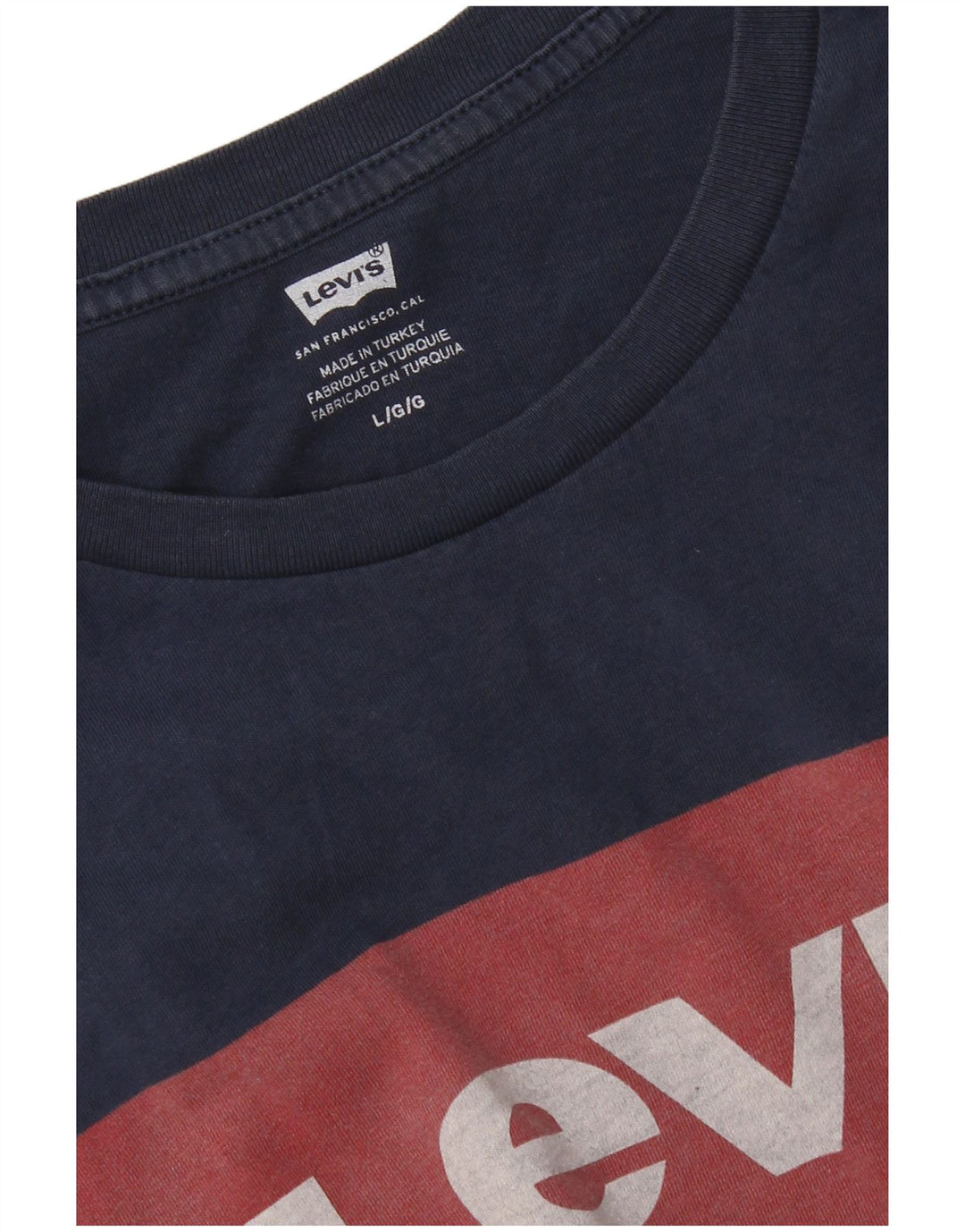 Levi's T-Shirt Graphique Homme Bleu Marine Large
