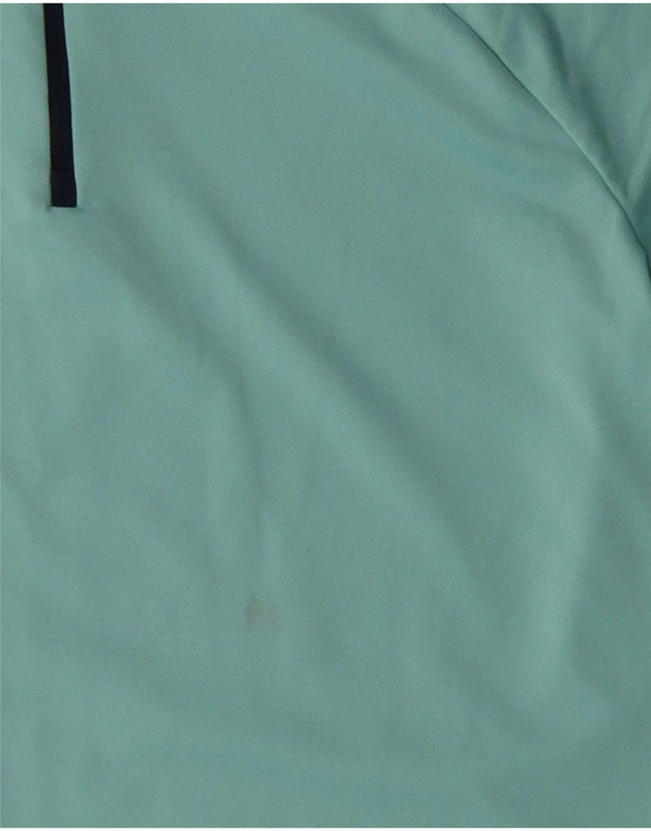 Nike Femme Dri Fit Zip Neck Pull Survêtement Top UK 16 Large Turquoise