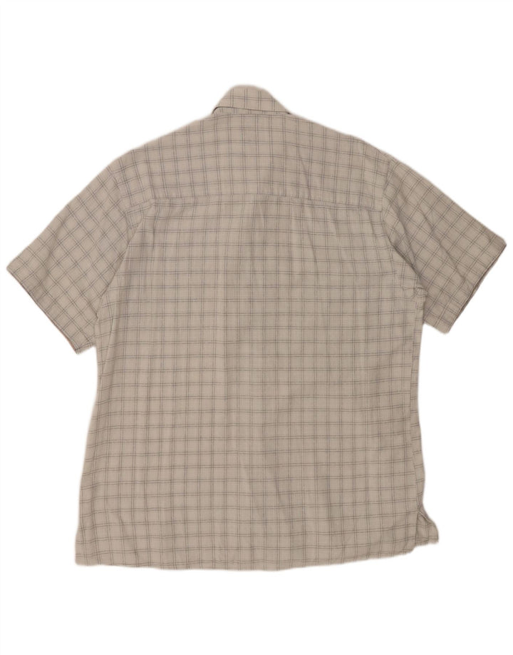 SCORPION BAY Chemise à manches courtes pour homme à carreaux blanc cassé