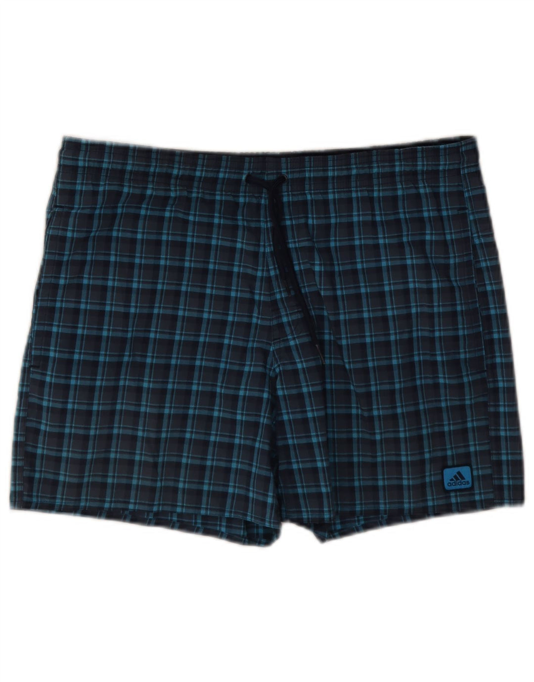 Adidas Short de bain homme petit bleu marine à carreaux en polyester