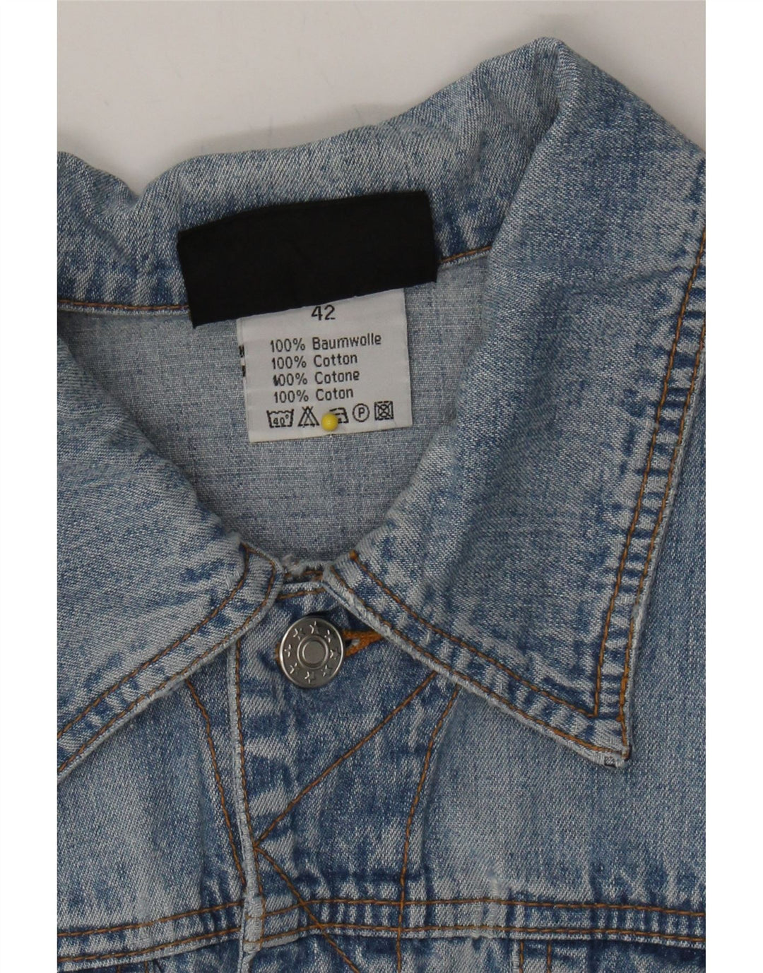 CRAZY WORLD Womens Denim Jacket IT 42 Medium Blue Cotton Vintage Crazy World and Second-Hand Crazy World from Messina Hembry 