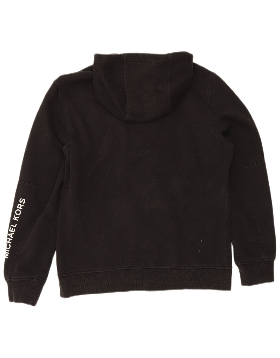 Michael Kors Pull à capuche zippé graphique pour homme en coton noir moyen