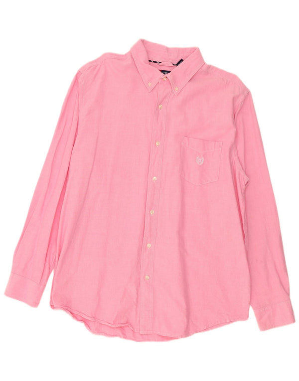 Chaps Mens Shirt XL Pink Cotton