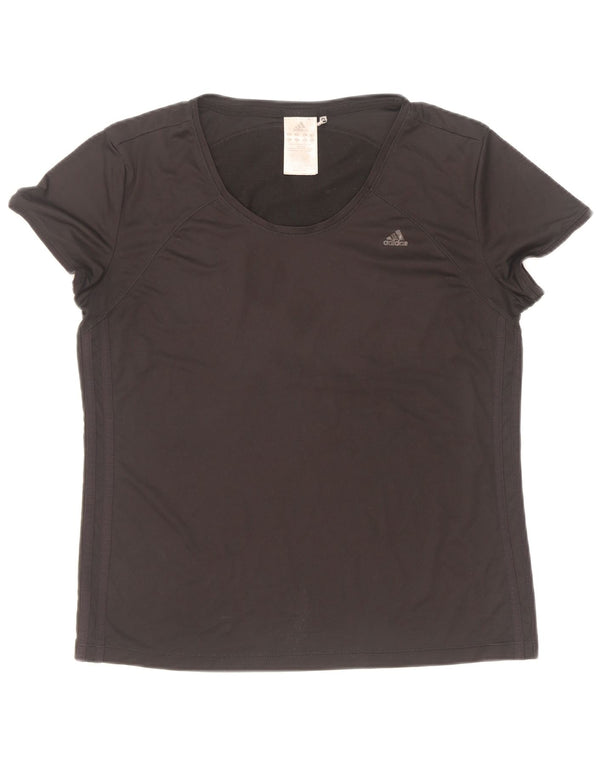 Adidas Climacool T-Shirt Top UK 16 Large Noir Polyester