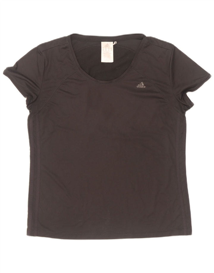Adidas Climacool T-Shirt Top UK 16 Large Noir Polyester