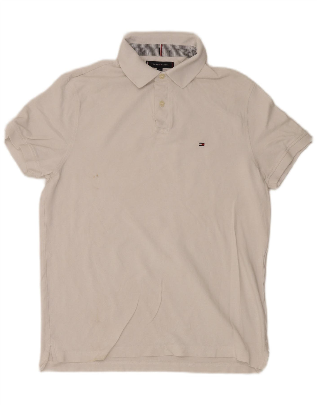 Tommy Hilfiger Polo Regular Fit Homme Coton Blanc Moyen