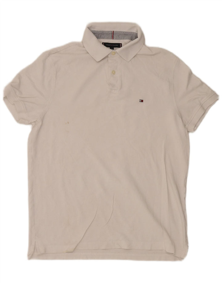 Tommy Hilfiger Polo Regular Fit Homme Coton Blanc Moyen