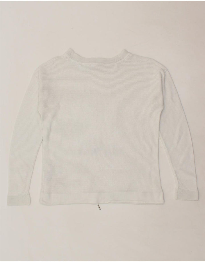 ESPRIT Womens Boat Neck Jumper Sweater UK 10 Small White Viscose Vintage Esprit and Second-Hand Esprit from Messina Hembry 