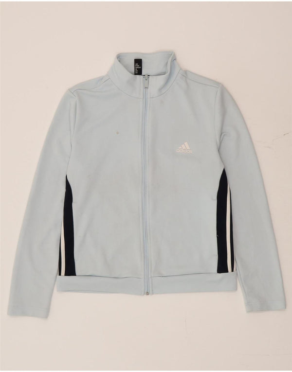 Adidas Veste de survêtement pour femme UK 16/18 Large Bleu Colorblock