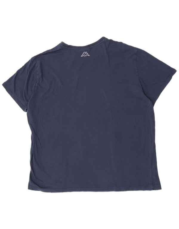 Kappa T-Shirt Graphique Homme Top 4XL Bleu Marine Coton