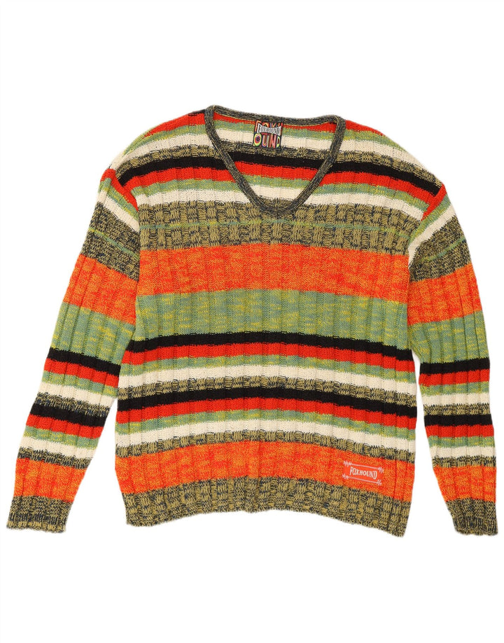 Foxhound Pull Col V Homme XL Coton Rayé Multicolore