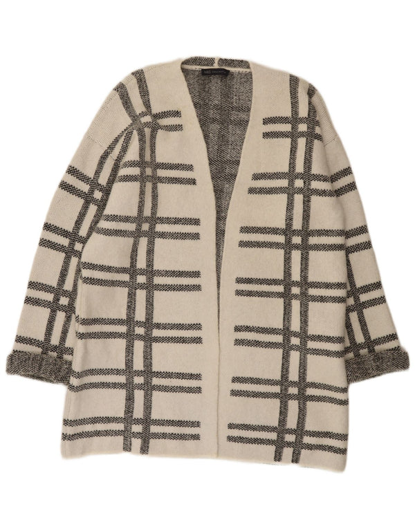 Marks & Spencer Pull cardigan long pour femme UK 16 Grand carreaux blancs