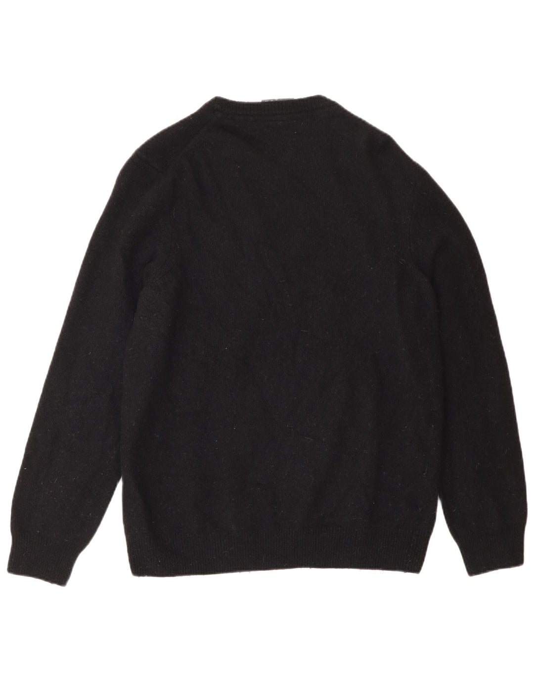 Lyle & Scott Pull à col rond pour femme UK 16 Large Laine noire