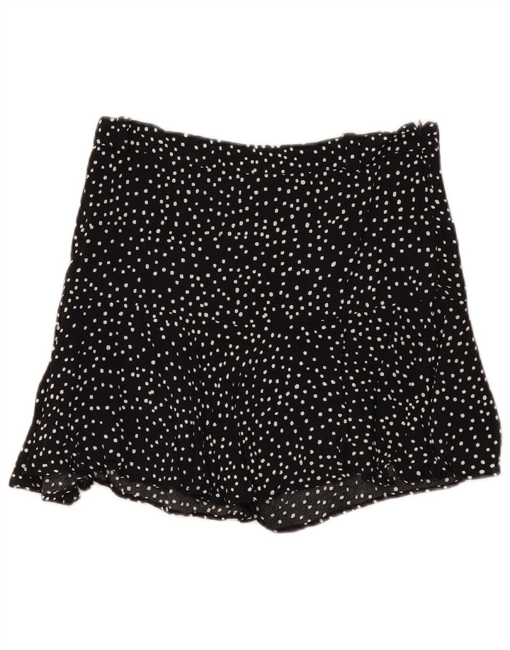 Zara Femme Jupe-short UK 14 Medium Noir Spotted Viscose