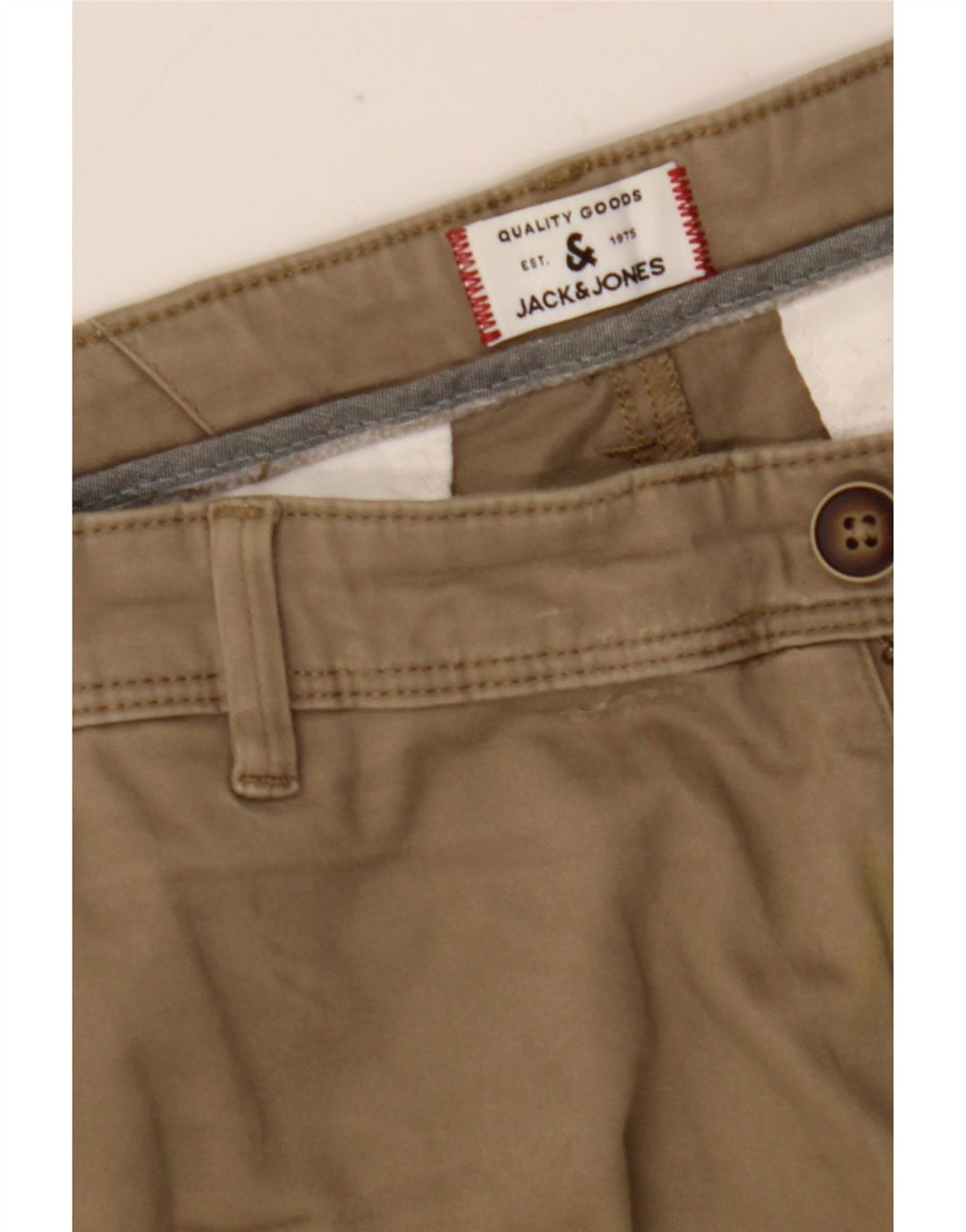 Jack & Jones Pantalon Chino Slim Homme W36 L30 Coton Beige