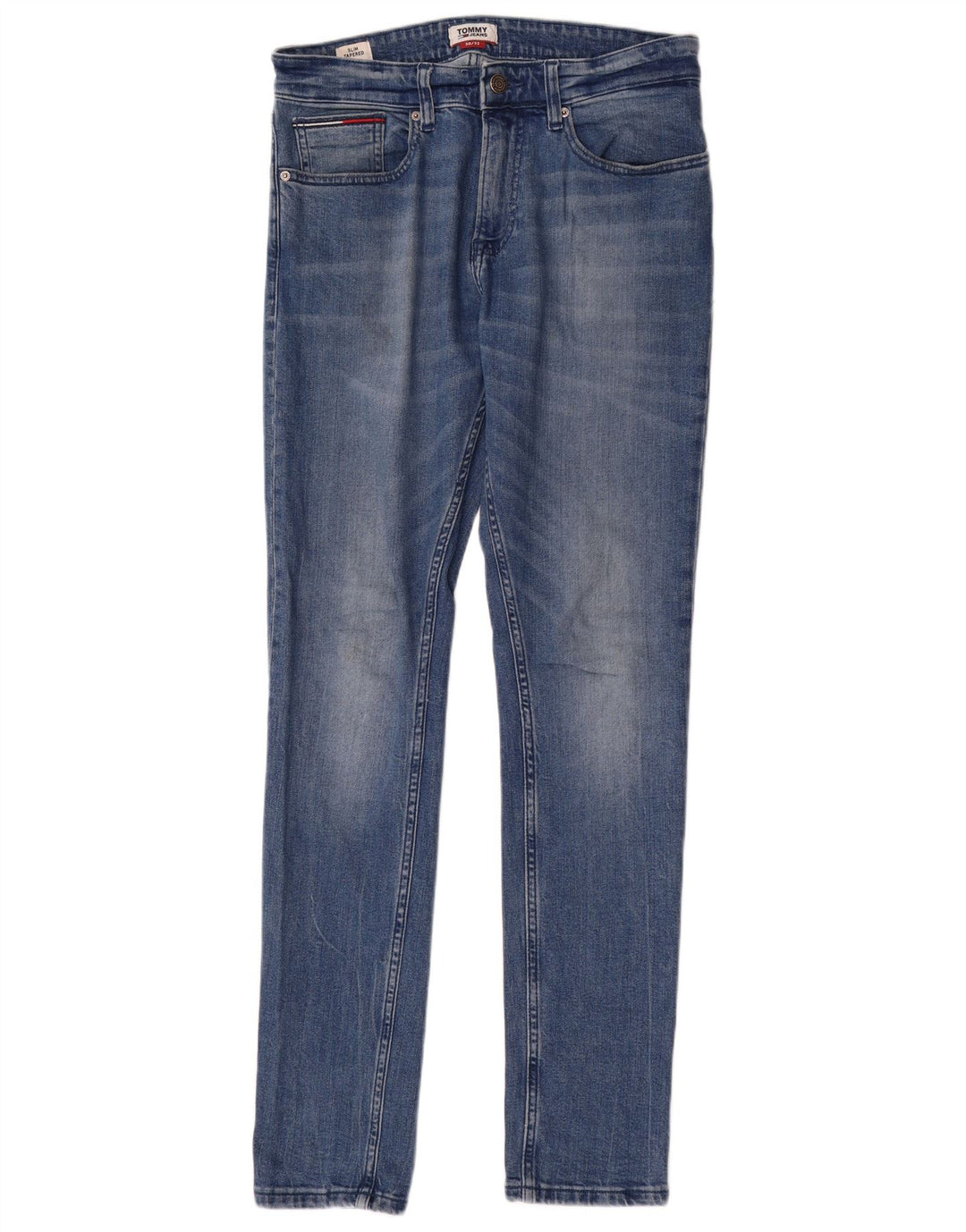TOMMY HILFIGER Jean Slim Tapered Homme W30 L32 Bleu Coton