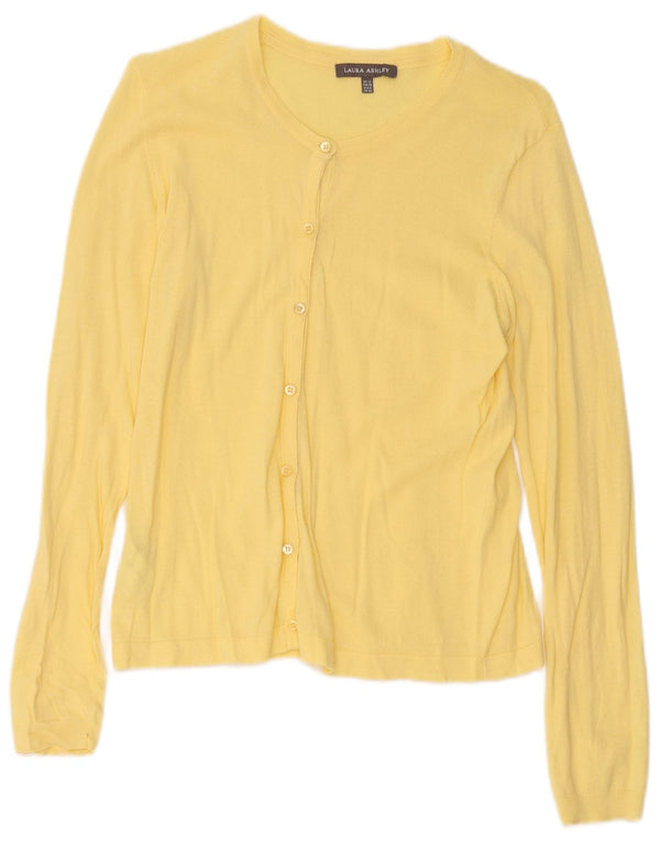 Laura Ashley Cardigan pour femme en coton jaune moyen UK 12