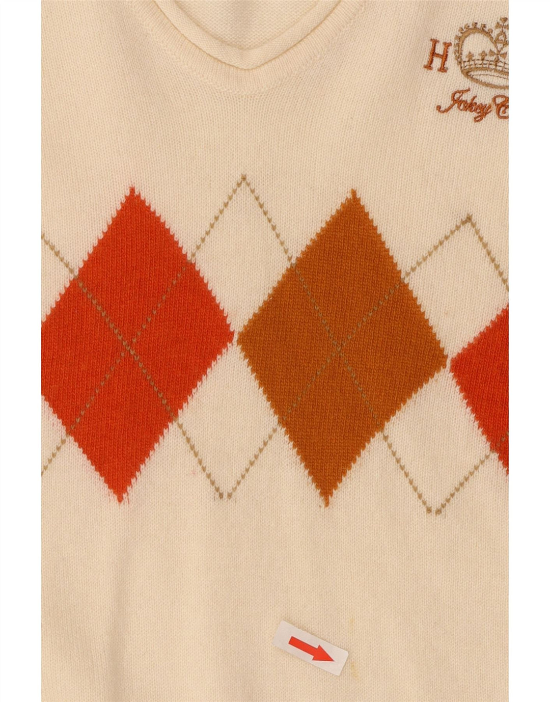 Henry Cottons Pull col en V pour femme IT 46 Large Blanc cassé