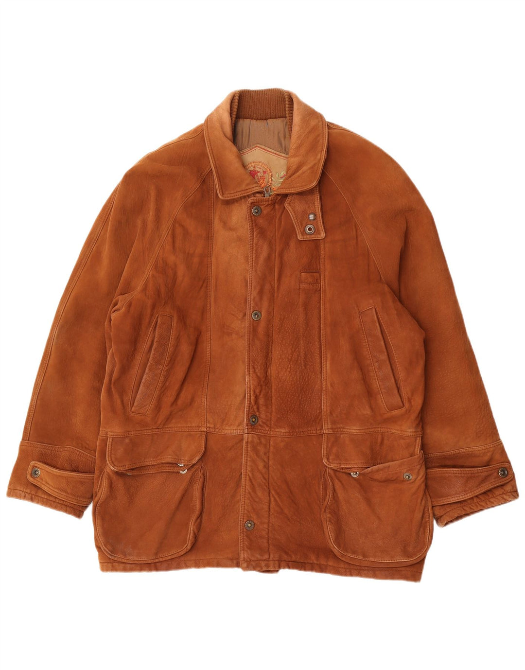 Essebi Veste en cuir pour homme UK 40 Grand cuir marron