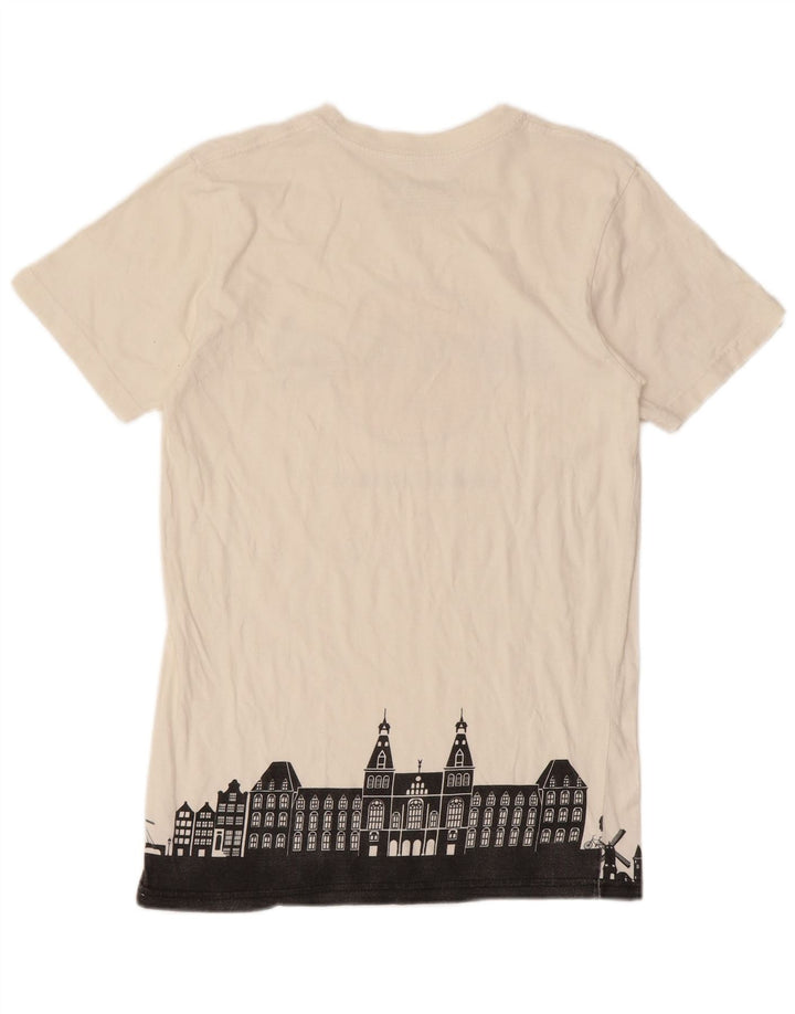 HARD ROCK CAFE T-shirt graphique Amsterdam pour hommes, petit coton blanc