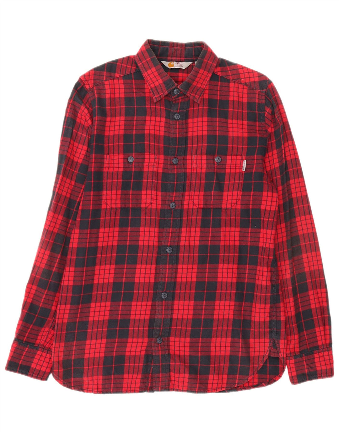 Carhartt Chemise en flanelle pour homme Petit coton à carreaux rouge