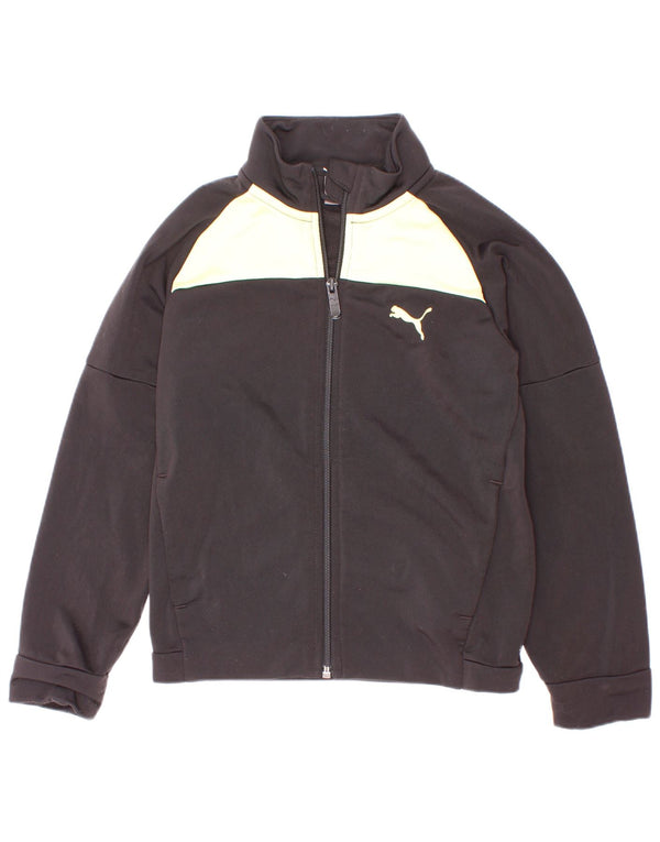 Puma Veste de Survêtement Garçon 7-8 Ans Noir Colorblock Polyester