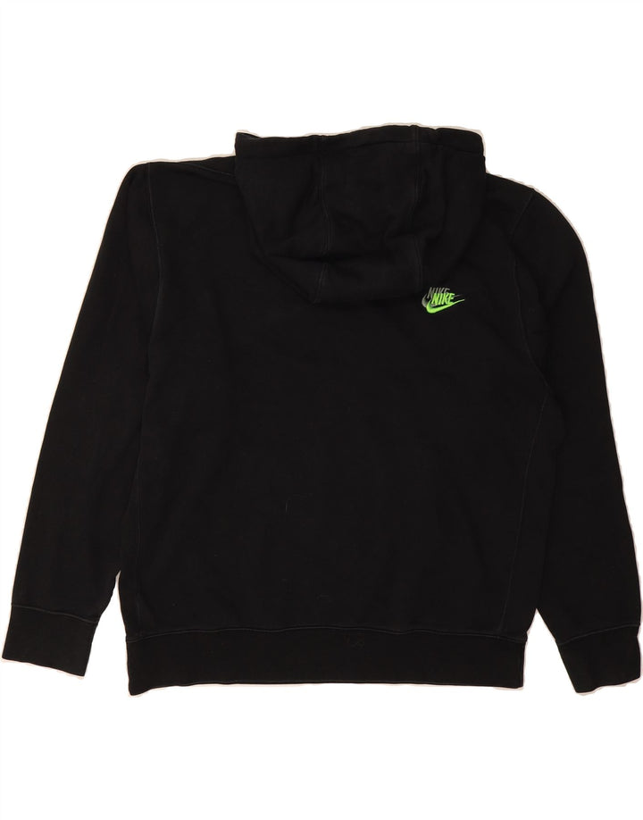 NIKE Mens Hoodie Jumper Large Black Cotton Vintage Nike and Second-Hand Nike from Messina Hembry 