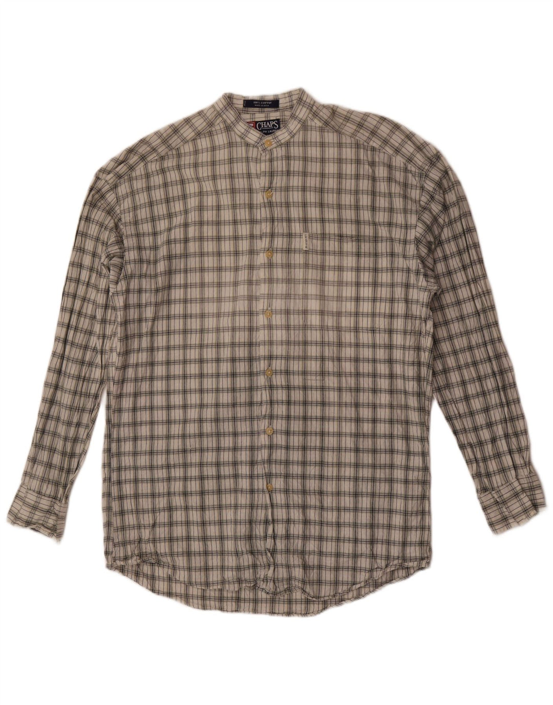 Chaps Ralph Lauren Chemise Homme Medium Kaki Check Cotton