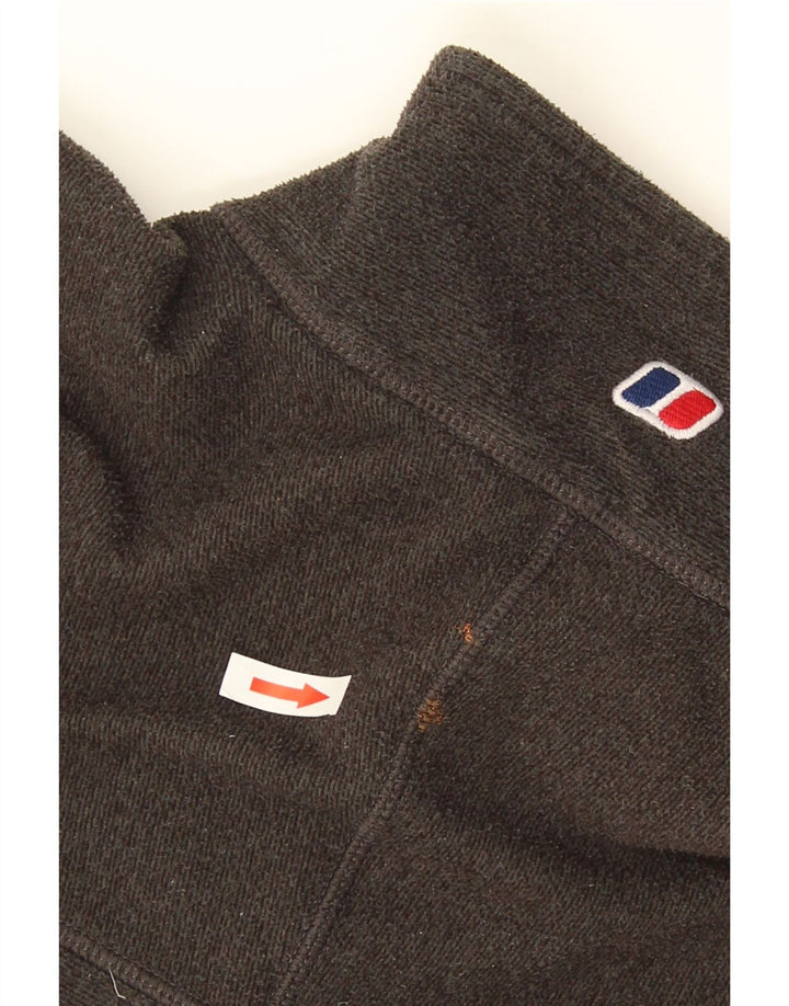 Berghaus Pull polaire à col zippé pour homme, grand polyester moucheté vert