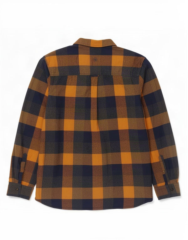 Fat Face Chemise Flanelle Homme XL Jaune Carreaux Coton