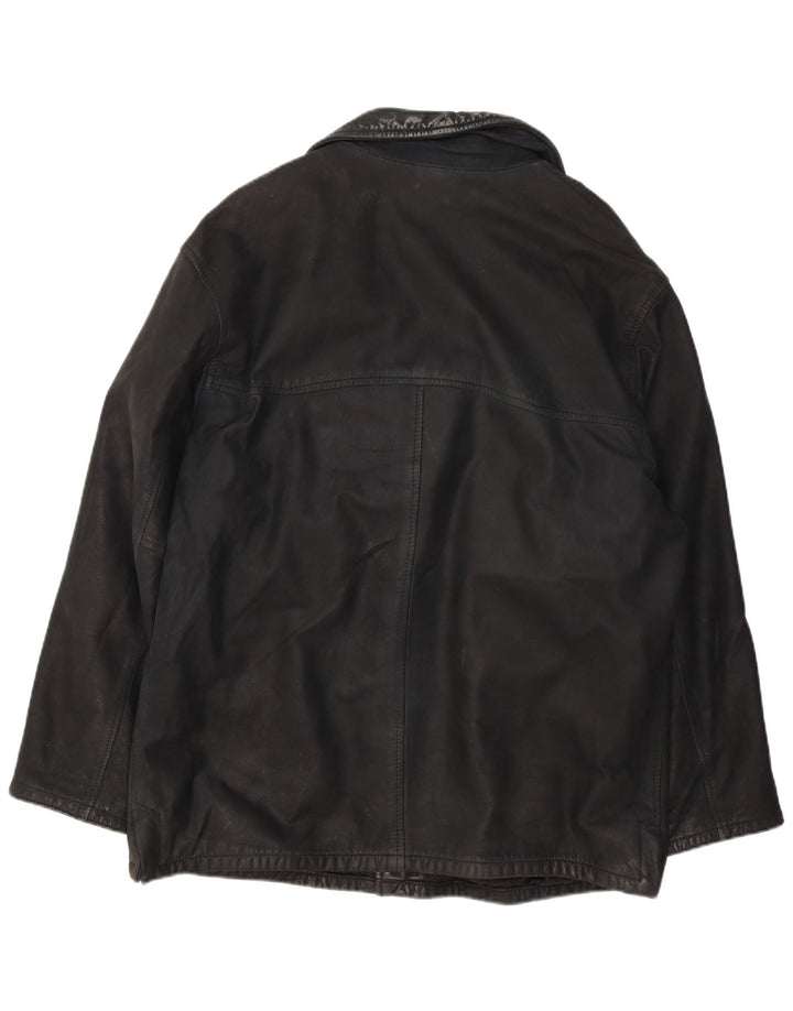 Veste en cuir homme vintage UK 42 XL Cuir noir