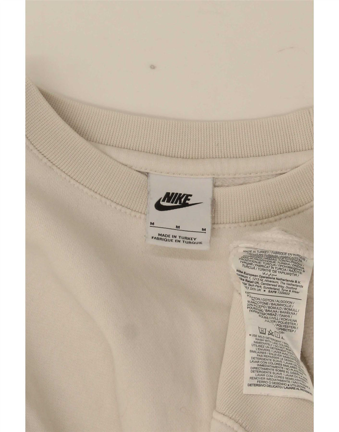 Nike Sweat-shirt graphique en coton blanc moyen pour homme