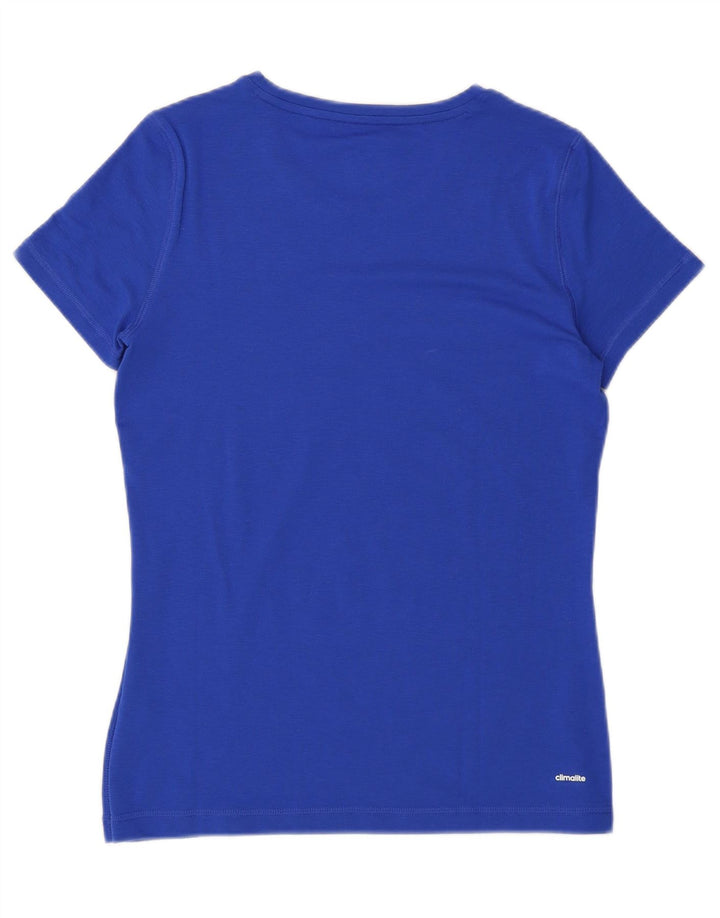 ADIDAS Womens Climalite T-Shirt Top UK 12/14 Medium Blue